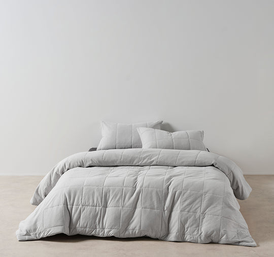 Ryland Jersey Quilt Cover Set Range Grey