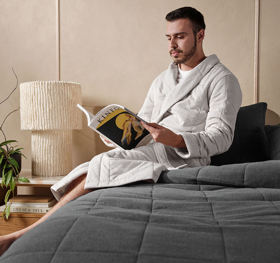 Ryland Jersey Bathrobe Grey