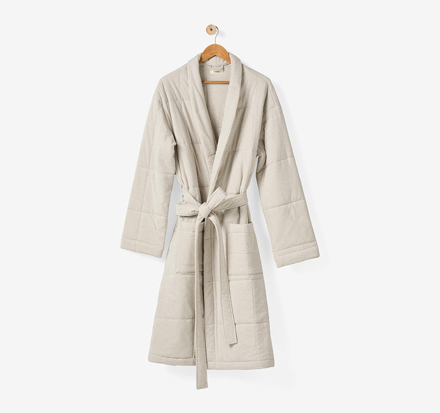 Ryland Jersey Bathrobe Pebble