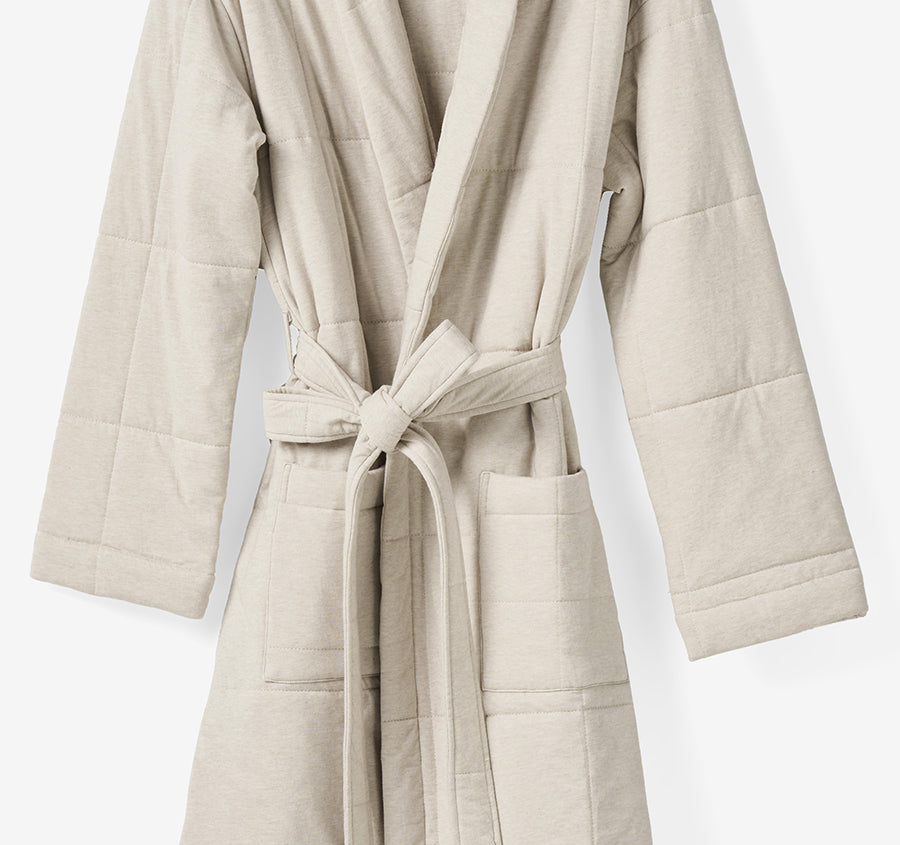 Ryland Jersey Bathrobe Pebble