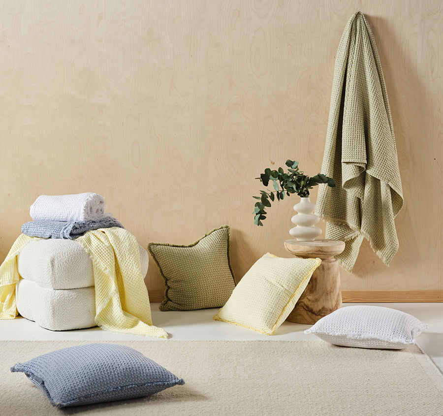 Saltwater 150x200cm Throw Rug Butter