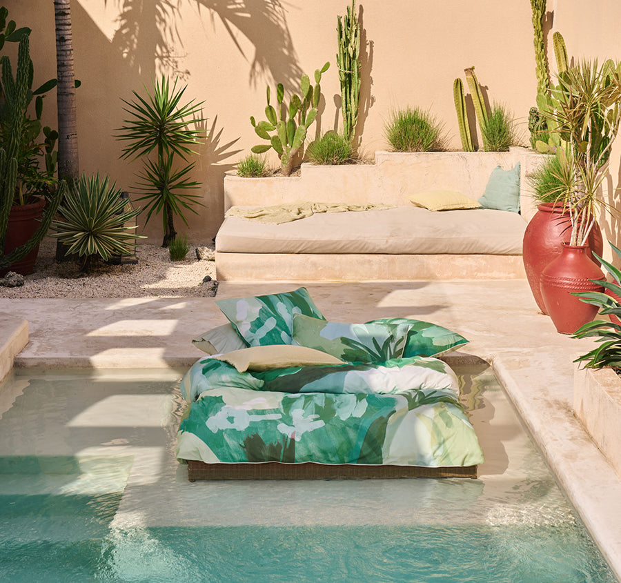 San Andreas Quilt Cover Set Range Pesto