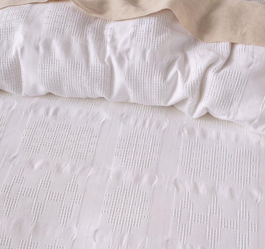 Seren Quilt Cover Set Range White