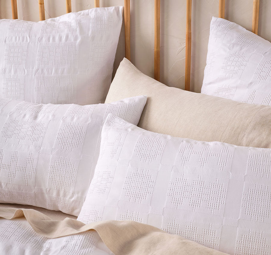 Seren Quilt Cover Set Range White