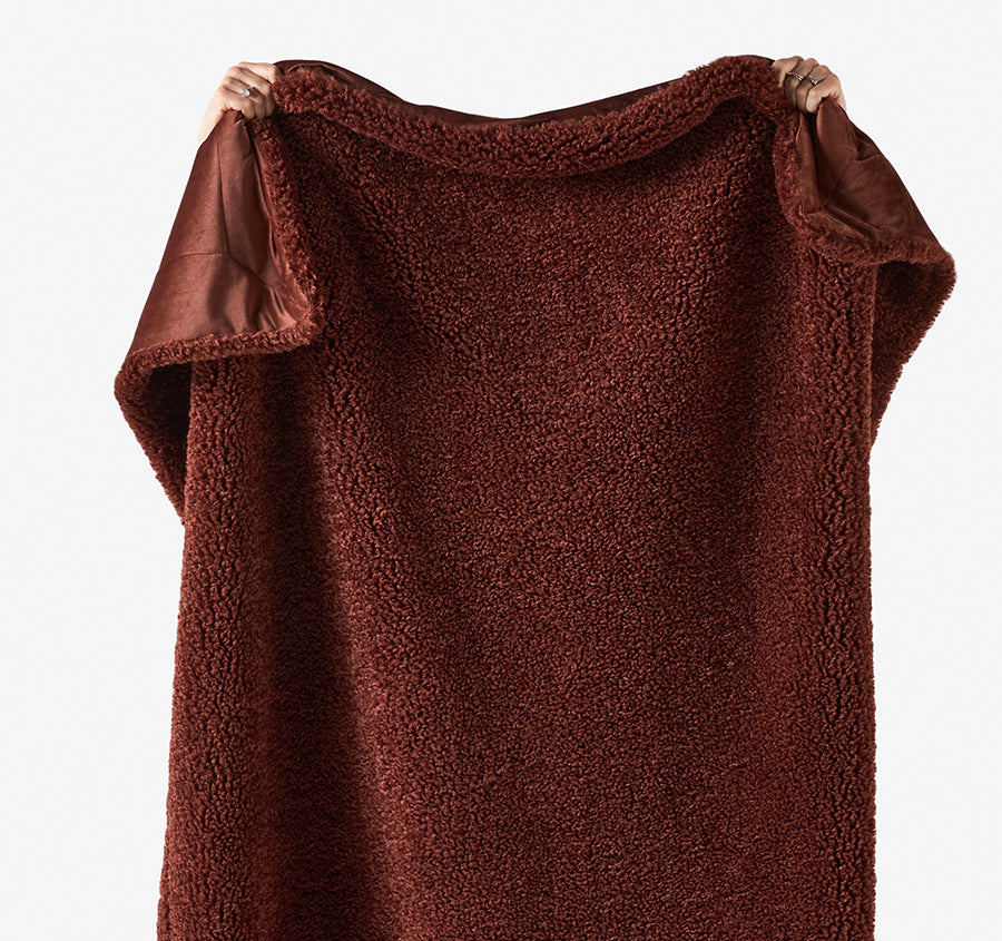 Shetland 130x170cm Throw Rug Chestnut