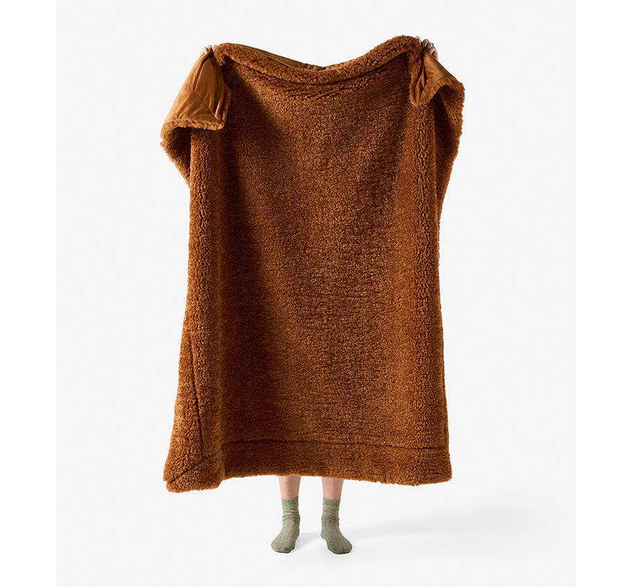 Shetland 130x170cm Throw Rug Cinnamon