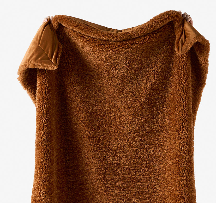 Shetland 130x170cm Throw Rug Cinnamon