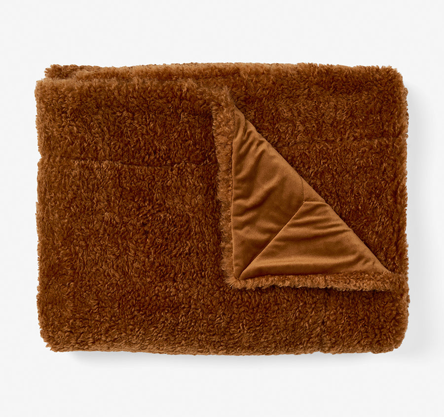 Shetland 130x170cm Throw Rug Cinnamon