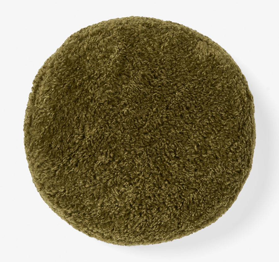 Shetland 43cm Round Filled Cushion Olive