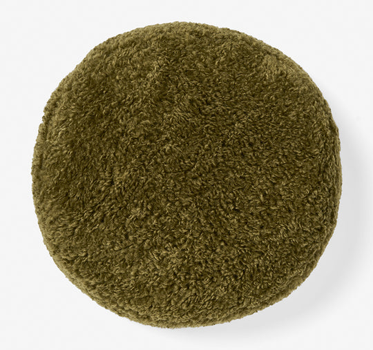 Shetland 43cm Round Filled Cushion Olive