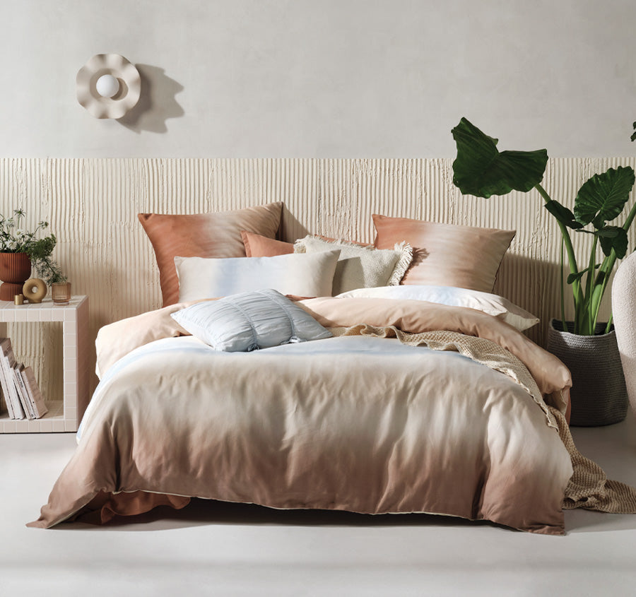 Skyline Quilt Cover Set Range Tan