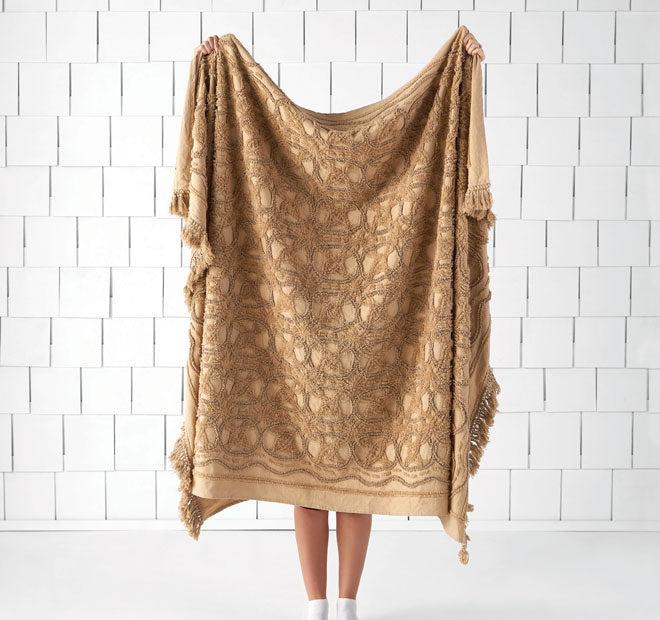 Somers 150x200cm Throw Rug Biscotti