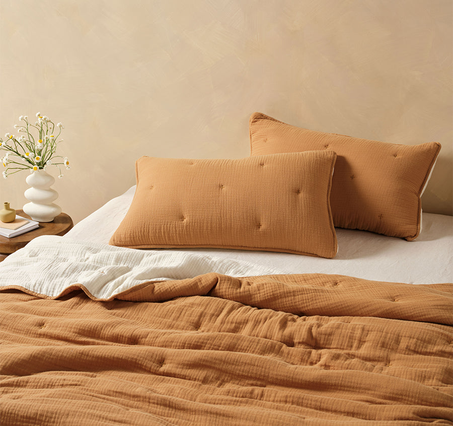 Somerset Standard Pillow Sham Pair Cinnamon – Manchester Warehouse
