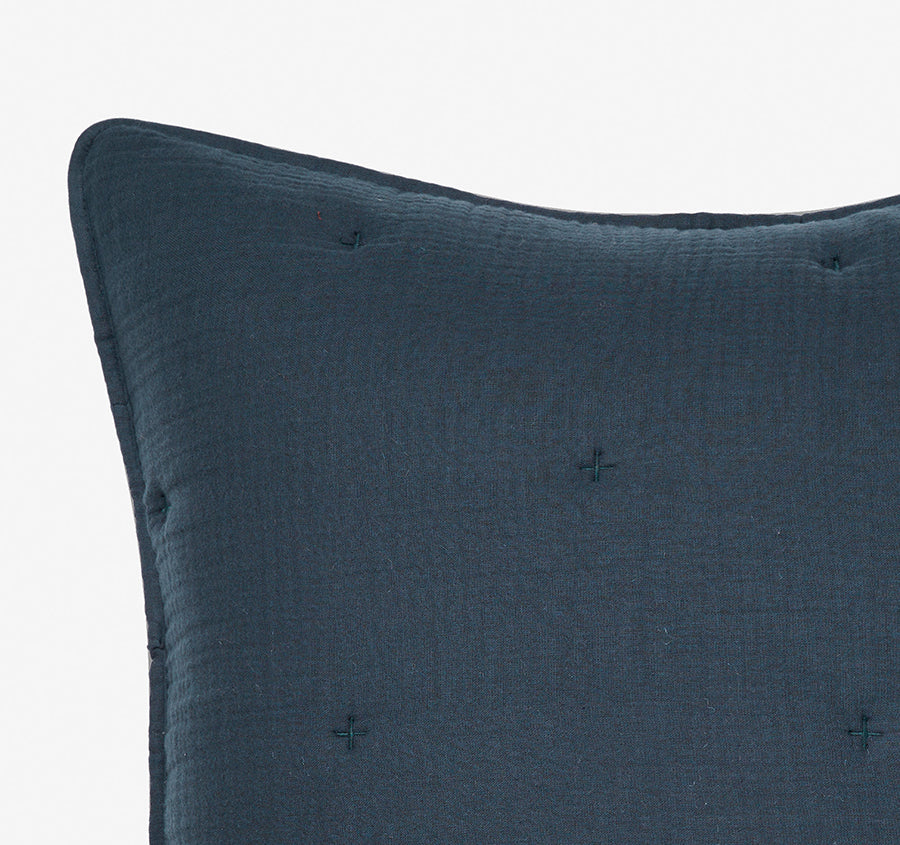 Somerset Standard Pillow Sham Pair Navy