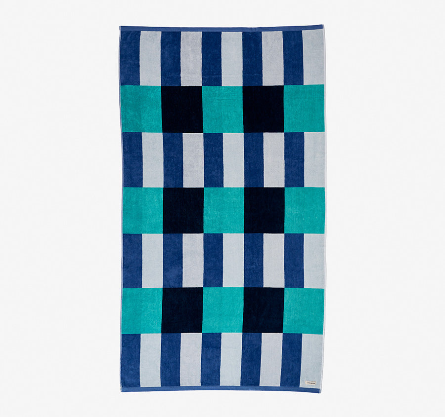 Square 95x175cm Beach Towel Blue
