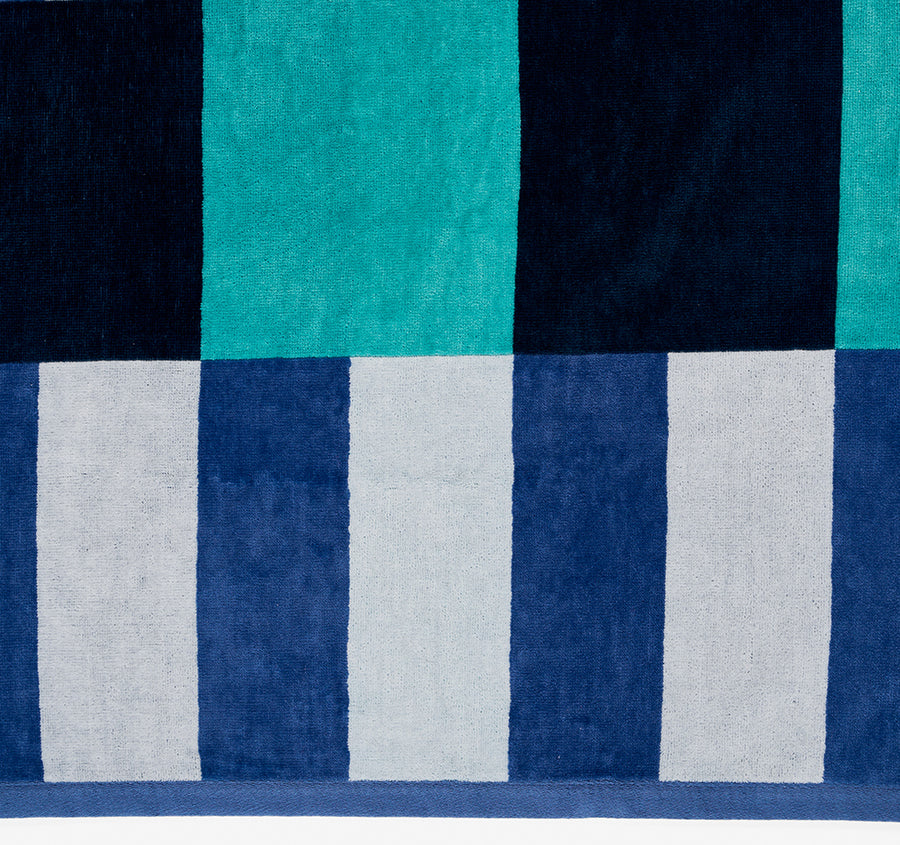 Square 95x175cm Beach Towel Blue
