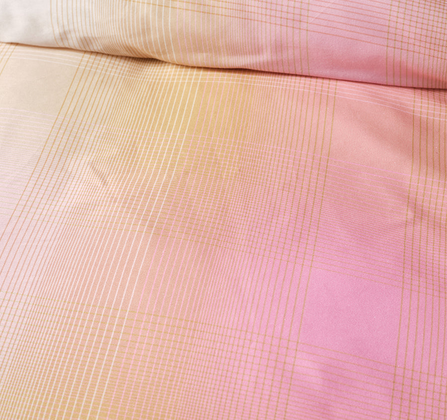 Sunrise Check Quilt Cover Set Range Bubblegum