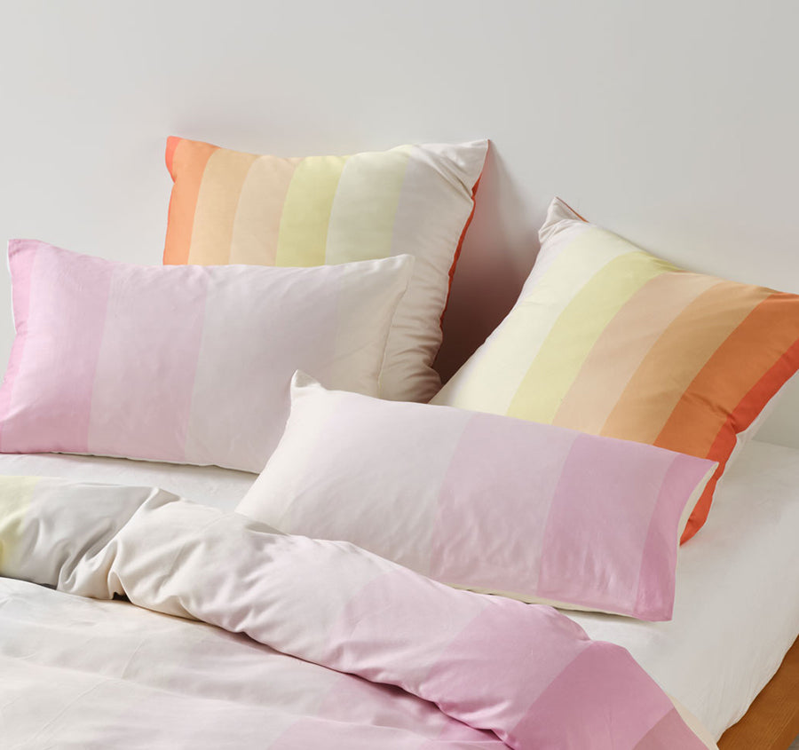 Sunrise Stripe Quilt Cover Set Range Bubblegum