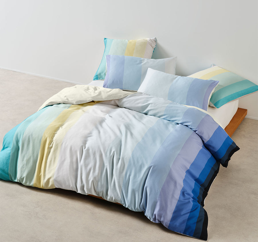 Sunrise Stripe Quilt Cover Set Range Clearwater