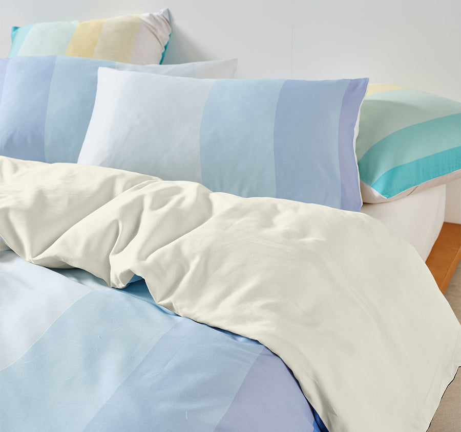 Sunrise Stripe Quilt Cover Set Range Clearwater