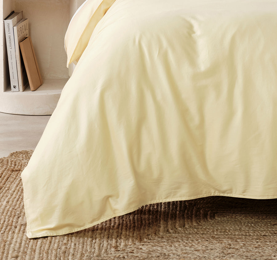 Surf Wash Quilt Cover Set Range Butter