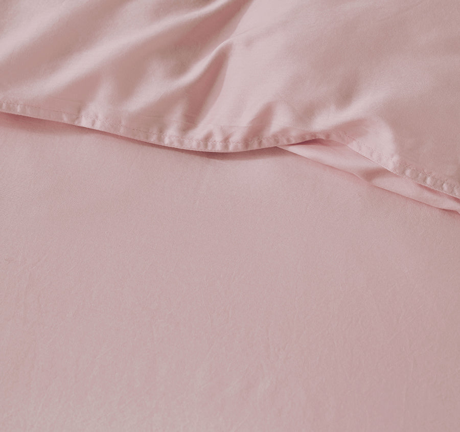 Surf Wash Quilt Cover Set Range Dusty Rose