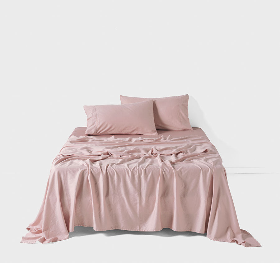 Surf Wash Mega Sheet Set Range Dusty Rose