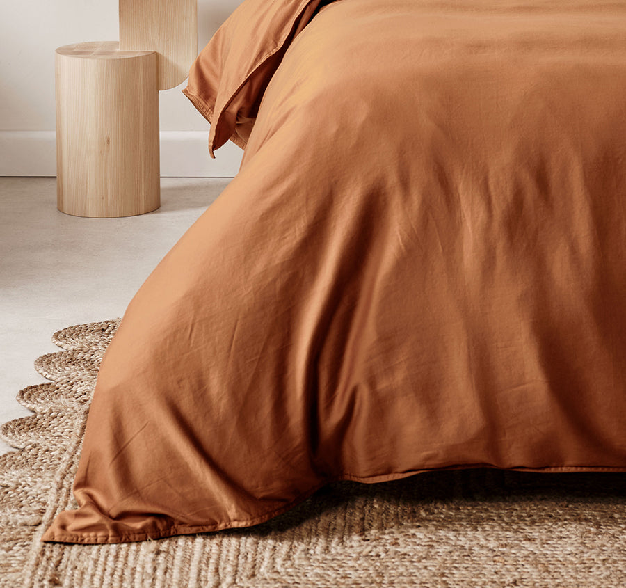 Surf Wash Quilt Cover Set Range Rust