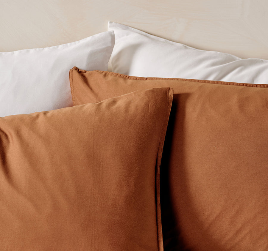 Surf Wash Quilt Cover Set Range Rust