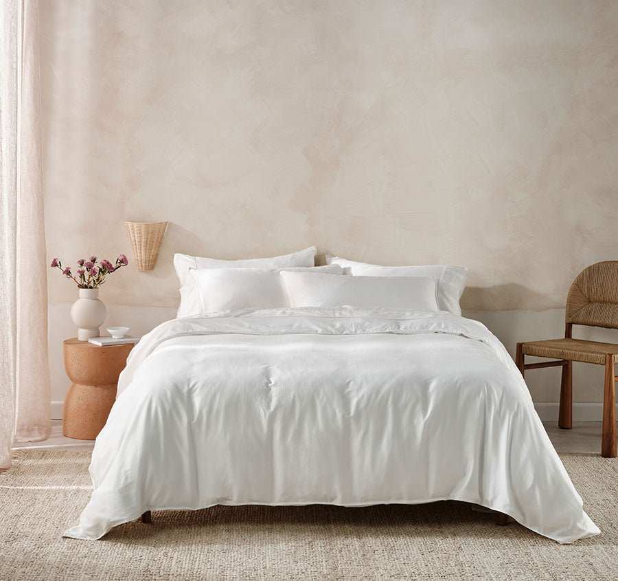 Surf Wash Quilt Cover Set Range White