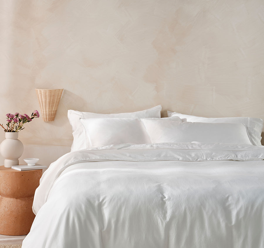 Surf Wash Quilt Cover Set Range White