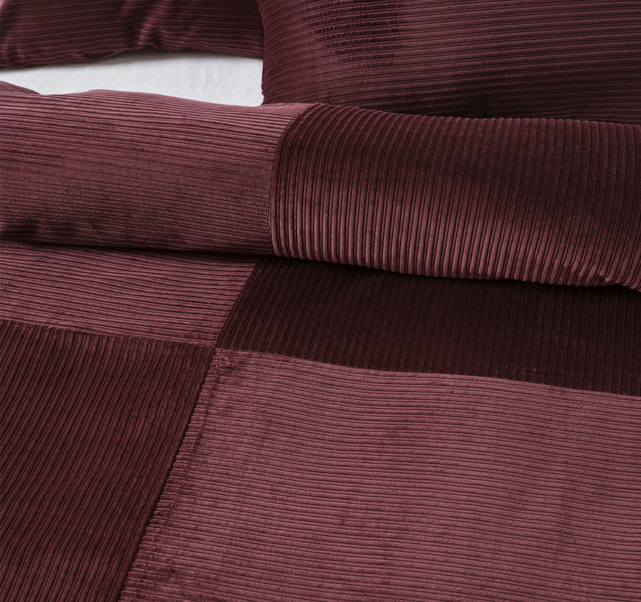 Tait Quilt Cover Set Range Plum