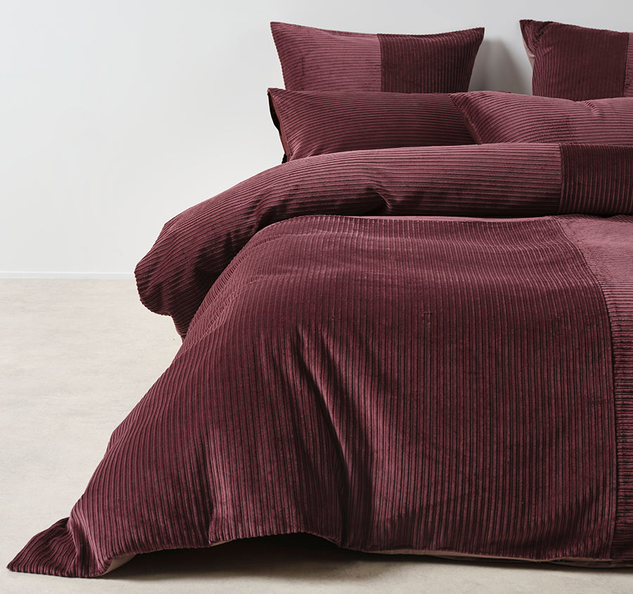Tait Quilt Cover Set Range Plum