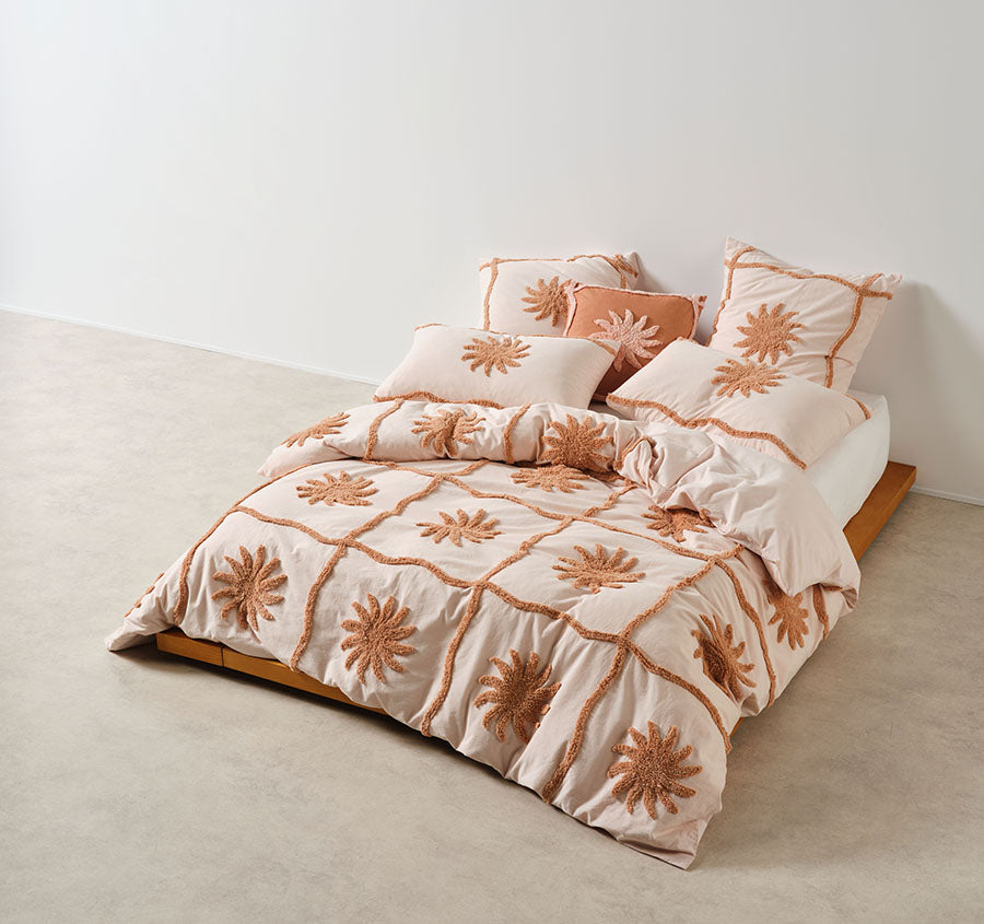 Tangier Quilt Cover Set Range Clay