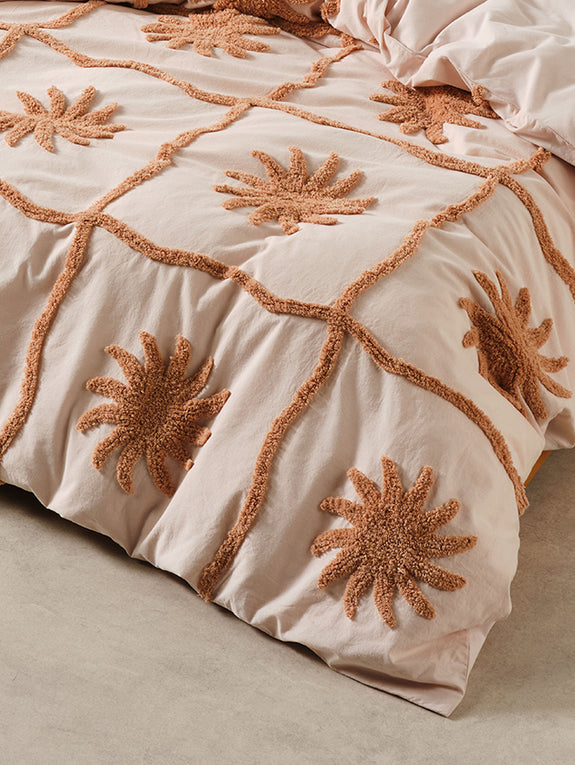 Tangier Quilt Cover Set Range Clay
