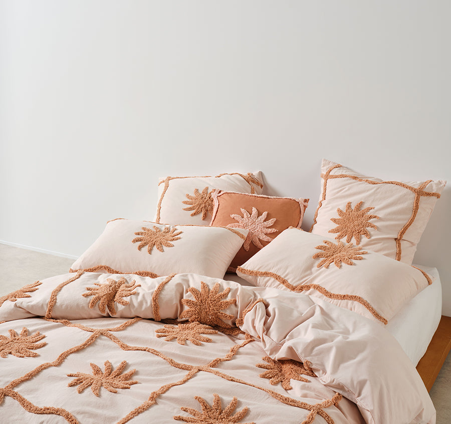 Tangier Quilt Cover Set Range Clay