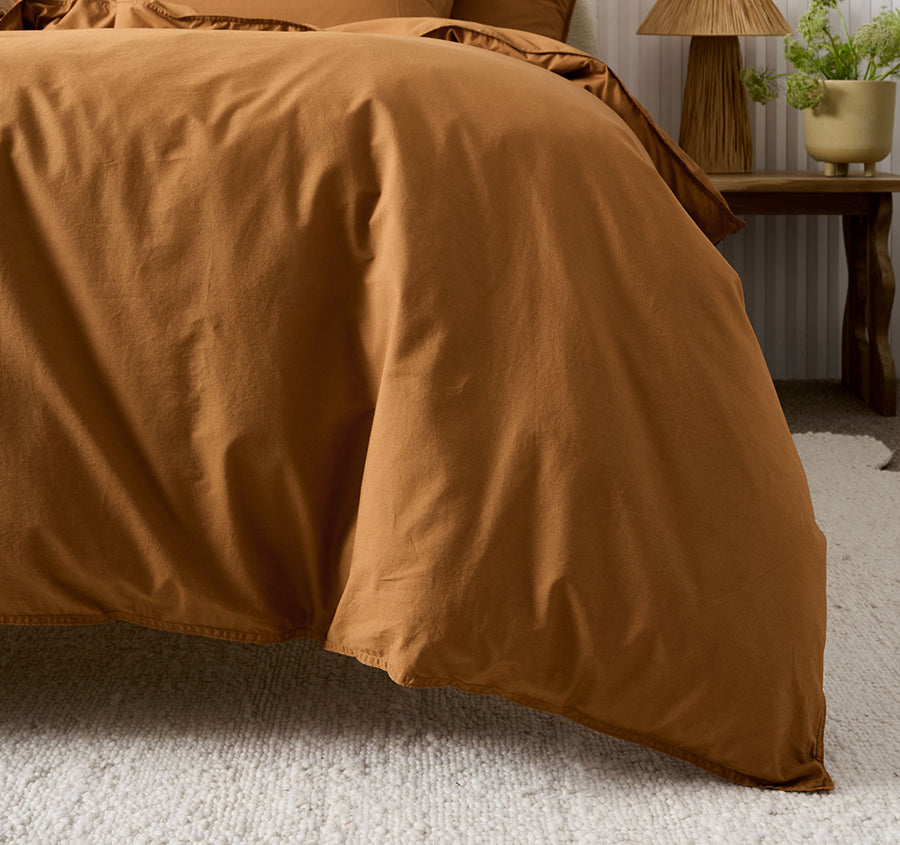 Terra Quilt Cover Set Range Cinnamon