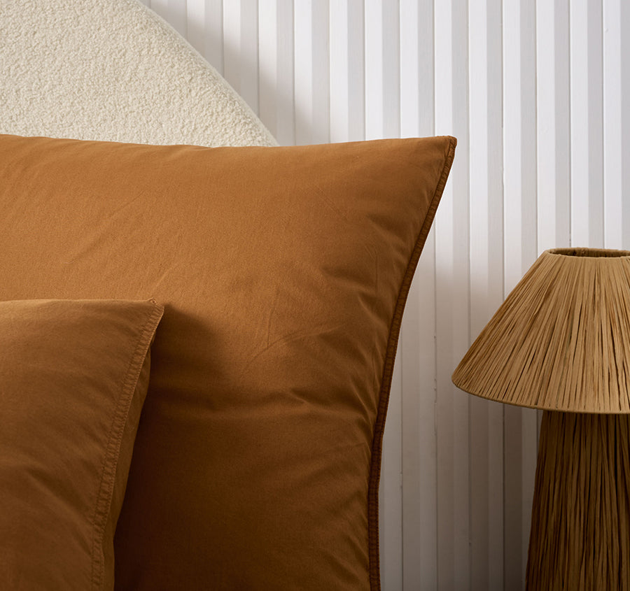 Terra Quilt Cover Set Range Cinnamon