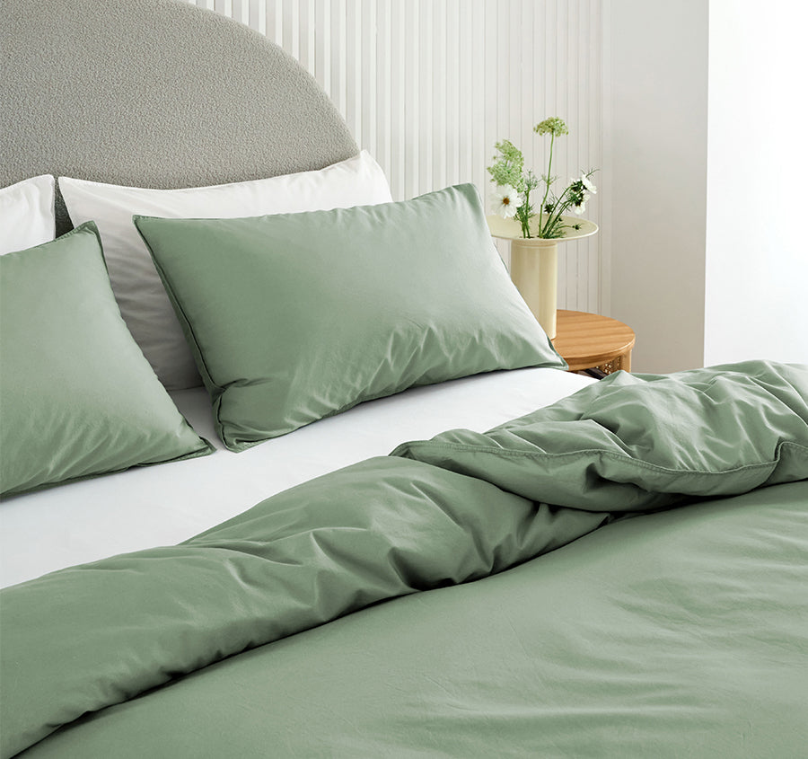 Terra Quilt Cover Set Range Jade