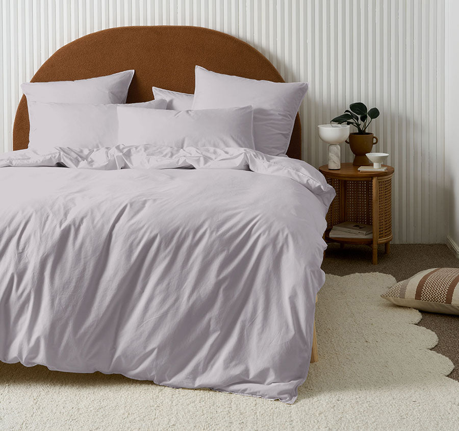 Terra Quilt Cover Set Range Lavender