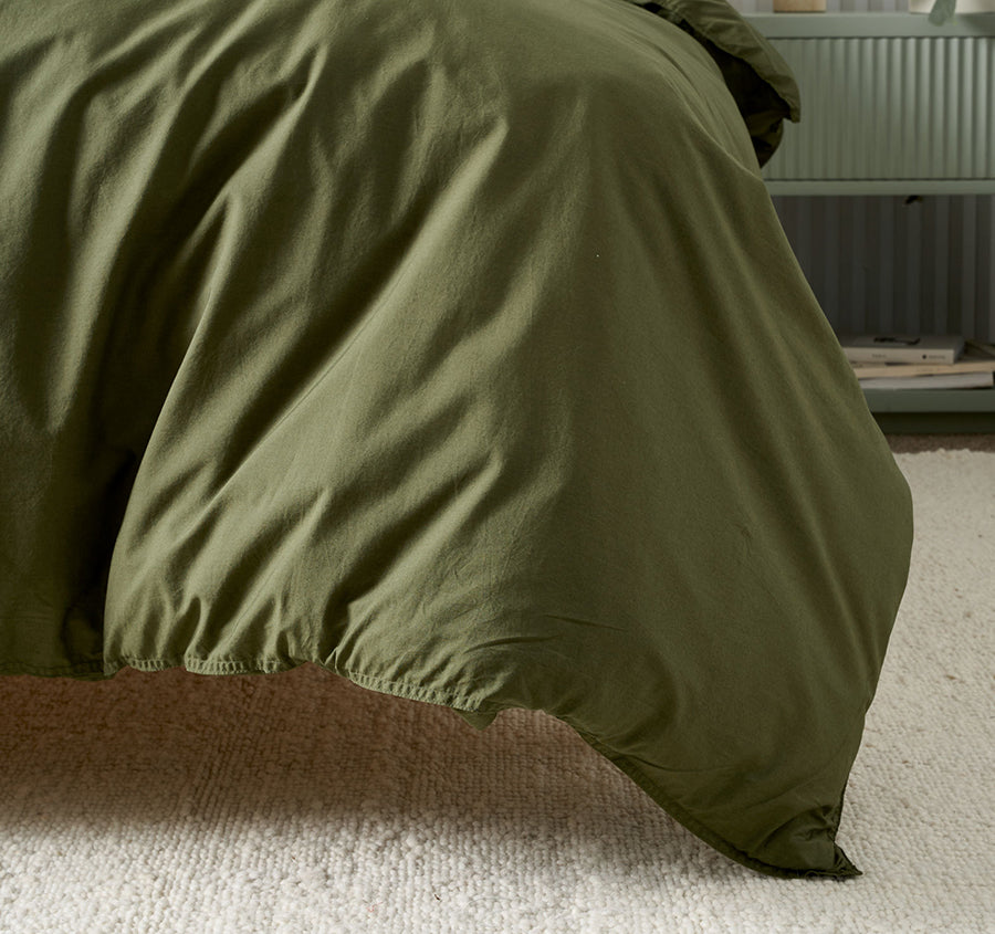 Terra Quilt Cover Set Range Olive