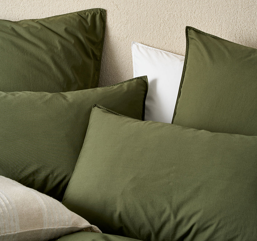 Terra Quilt Cover Set Range Olive