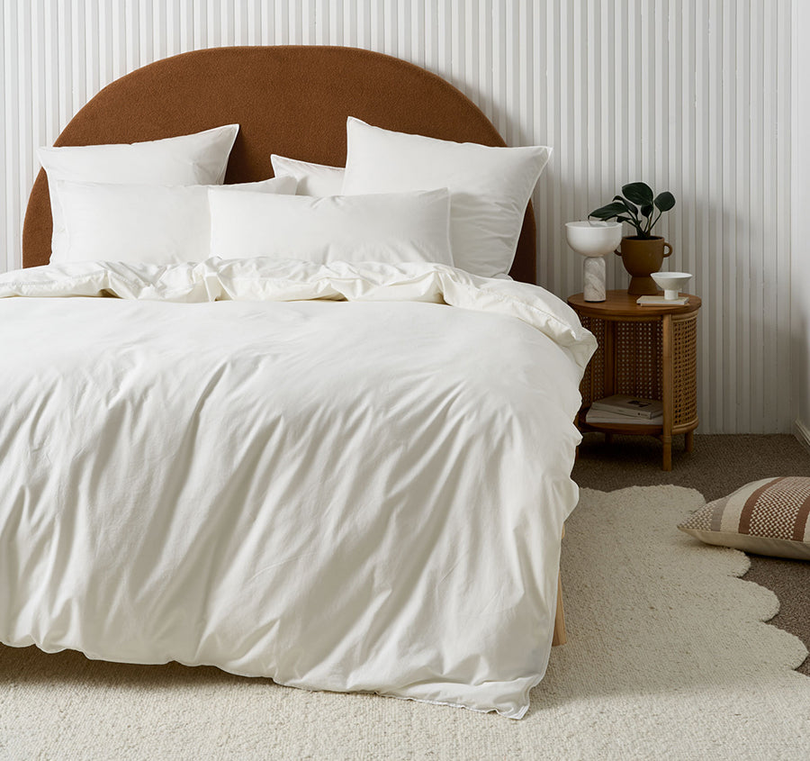 Terra Quilt Cover Set Range Snow
