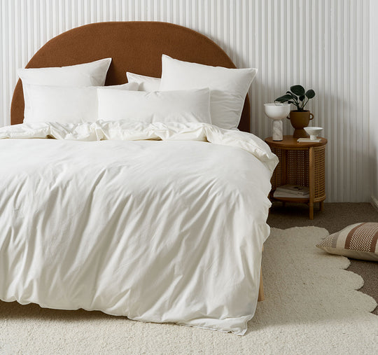 Terra Quilt Cover Set Range Snow