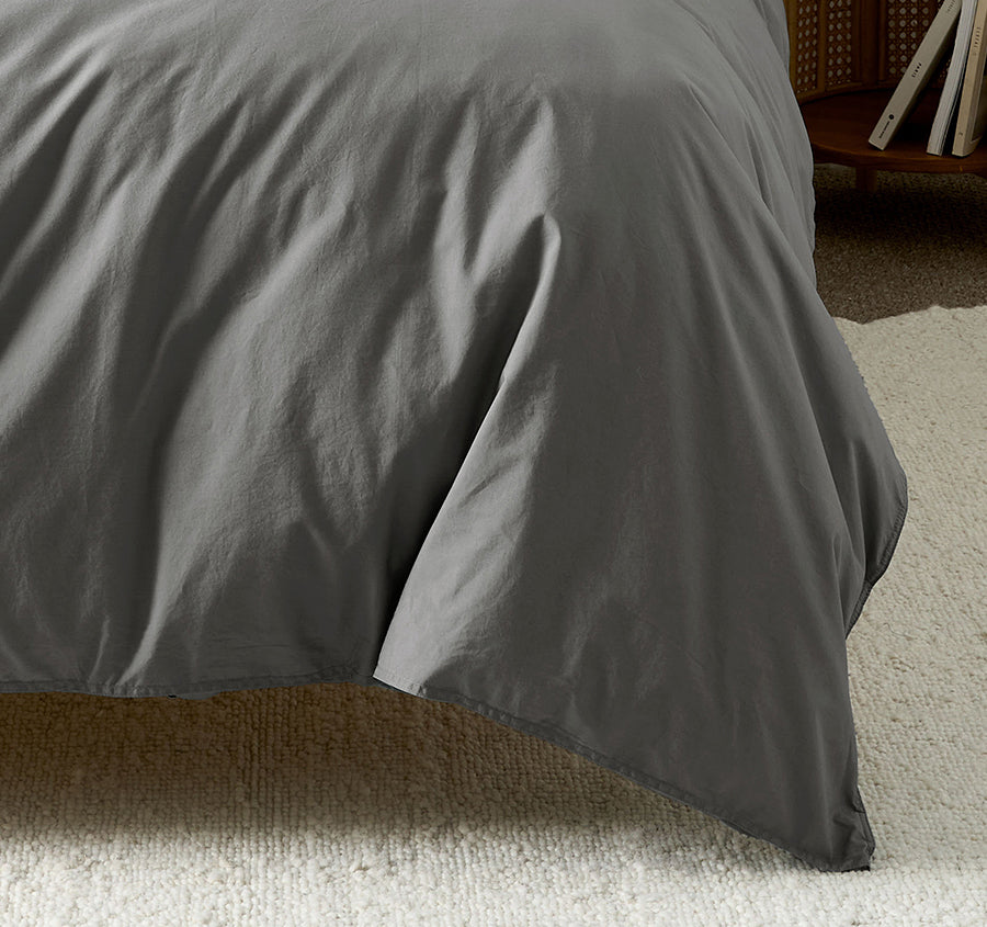 Terra Quilt Cover Set Range Steel
