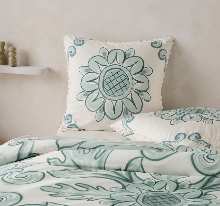 Thalia European Pillowcase Blue