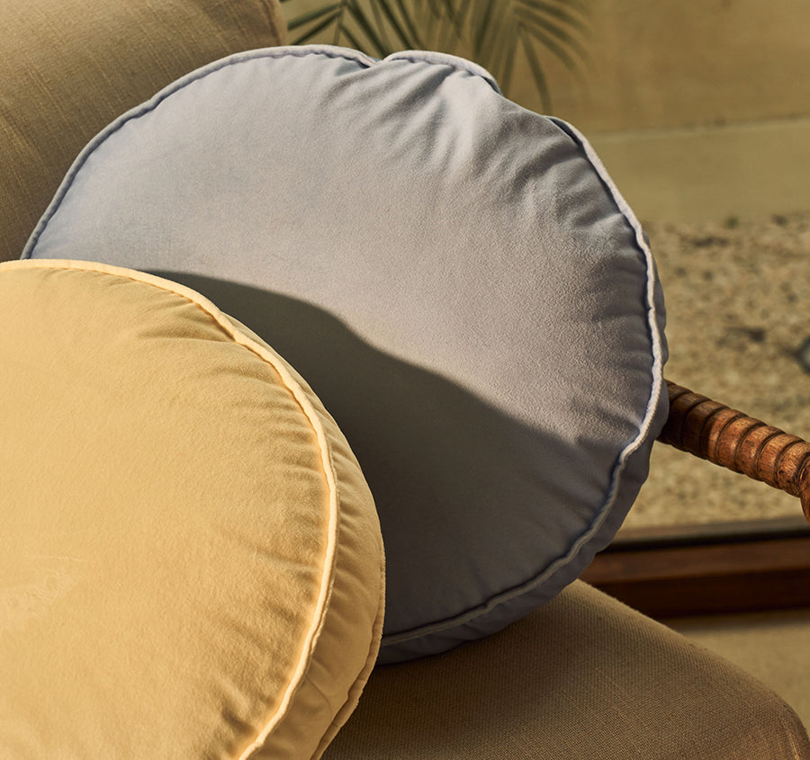 Toro 43cm Round Filled Cushion Butter
