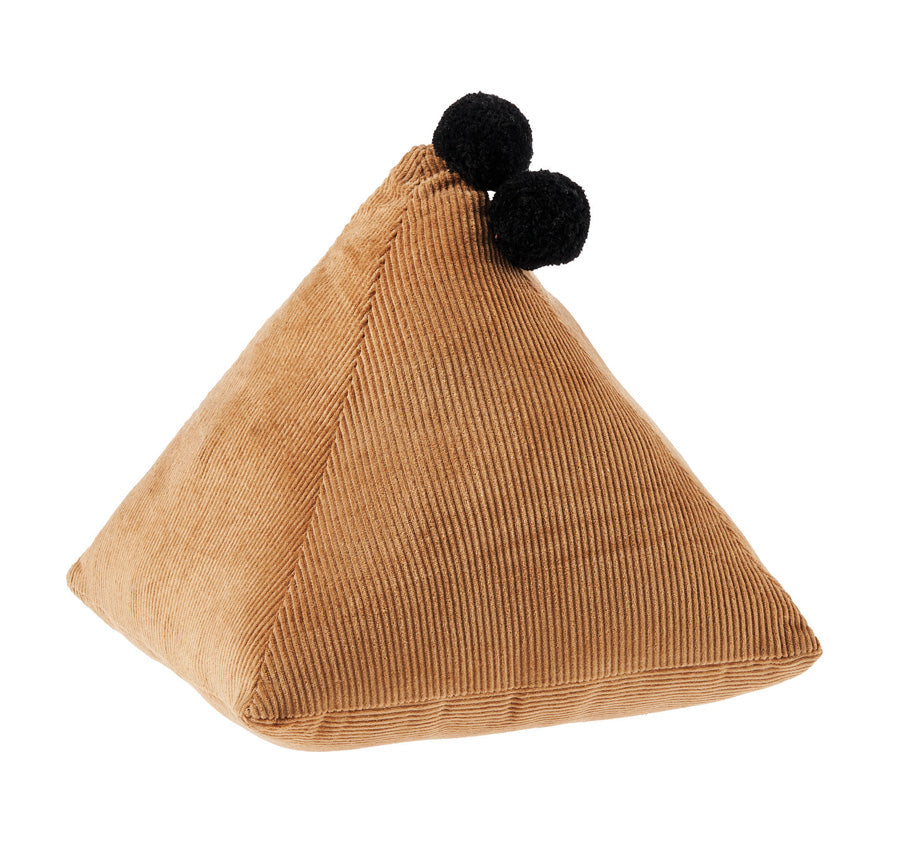 Novelty Filled Cushion Trixie Triangle Caramel