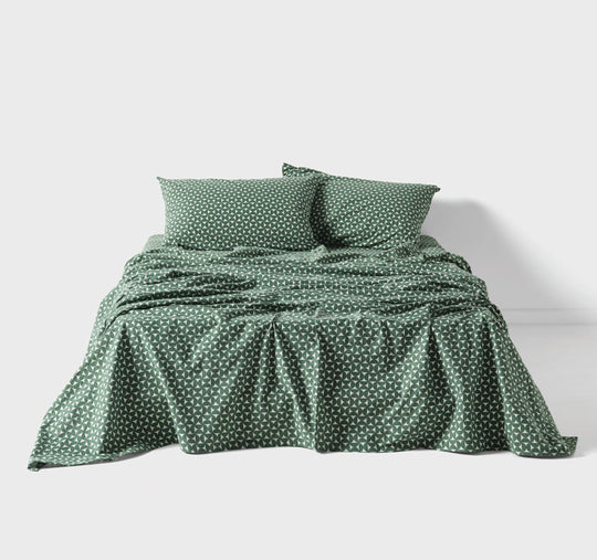 Tyra Printed Flannelette Cotton Mega Sheet Set Range Forest
