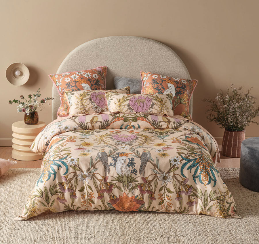 Victoria Quilt Cover Set Range Apricot